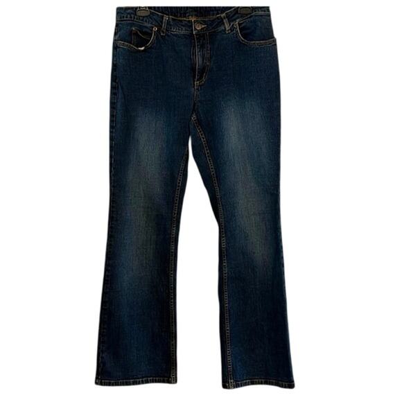 Caslon Women’s Size 12 Blue Bootcut Jeans Mid Rise Stretch Denim Made in Turkey - Picture 1 of 10